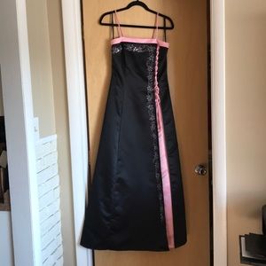 Black and pink dress